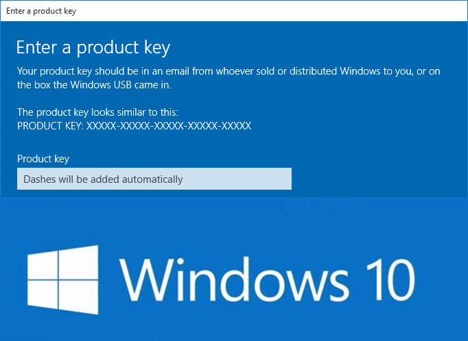 Serial Key Windows `10